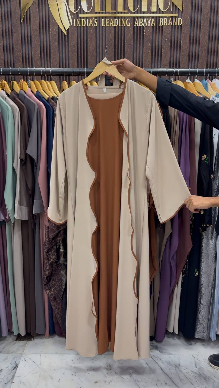 ZOE DOUBLE SHRUG BOW ABAYA | COPPERxNUDE