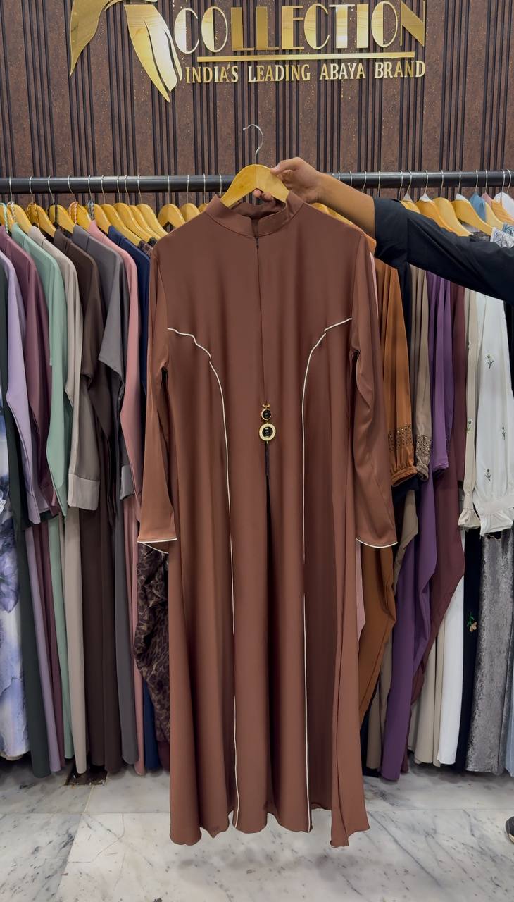 MAYA ELEGANT CLOSED ABAYA | BROWN