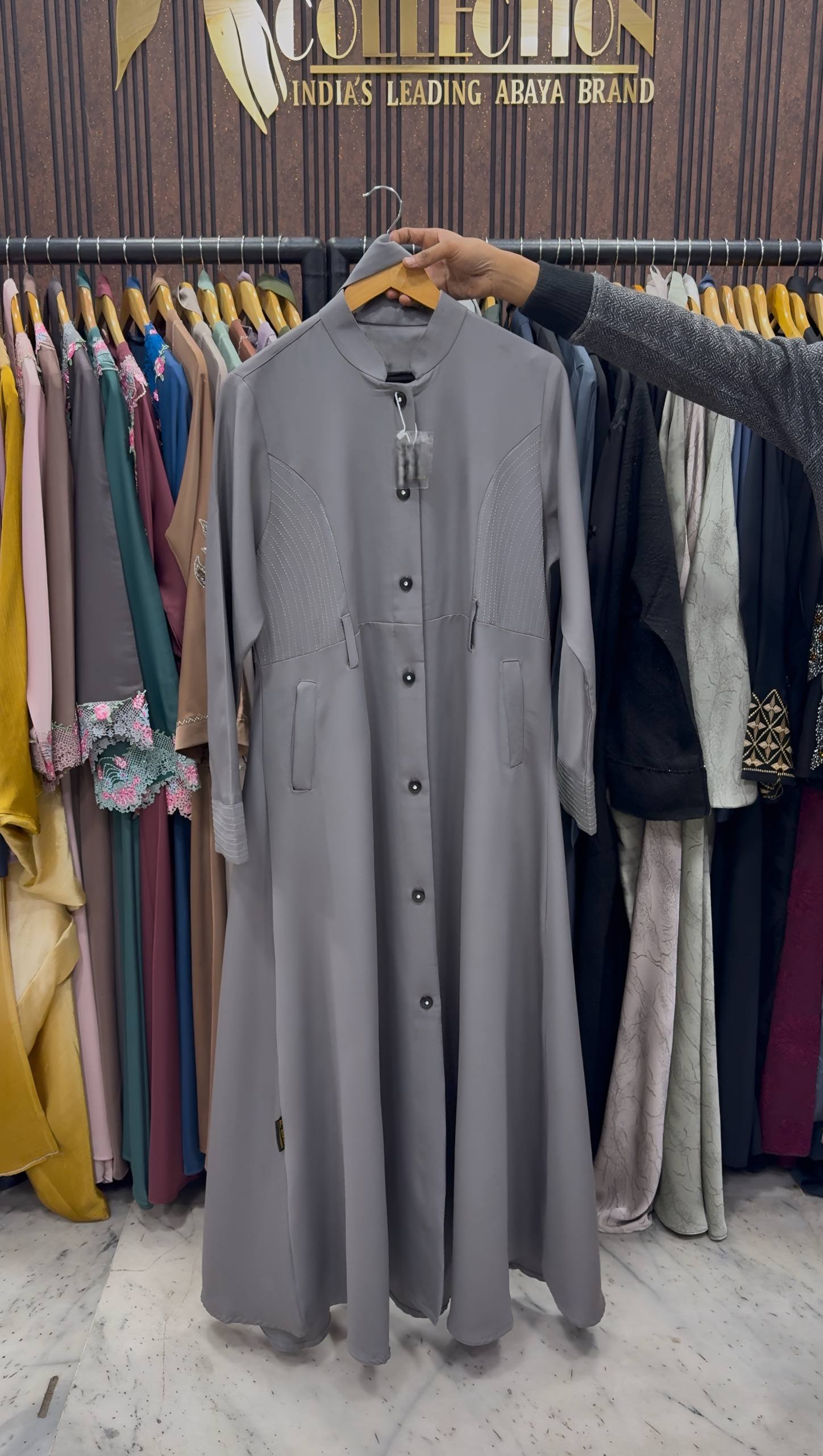 MYSA COAT STYLE ABAYA | SLASH GRAY