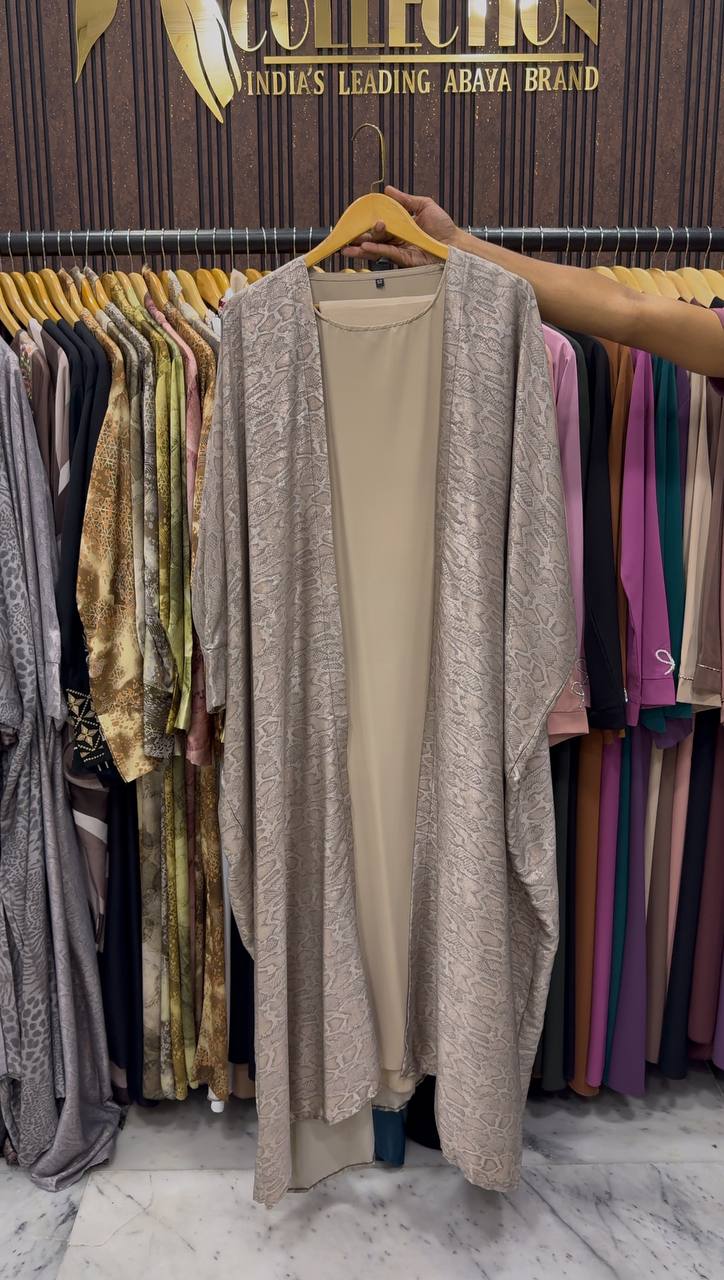 Azrah Korean Print Abaya | SHADE-13