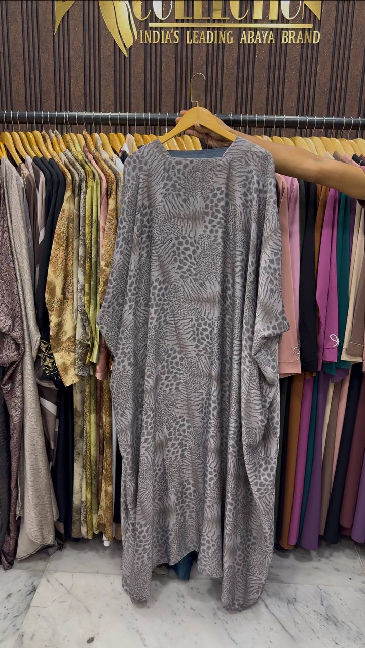Azrah Korean Print Abaya | SHADE-16