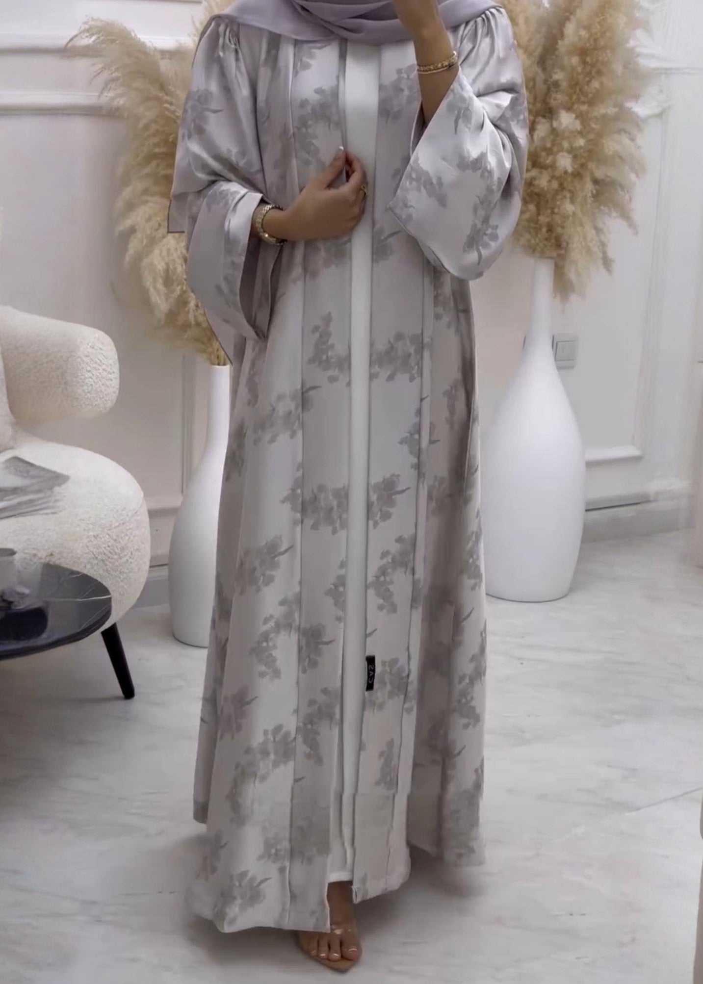 NURA DOUBLE SHRUG ABAYA | LIL LAVENDER