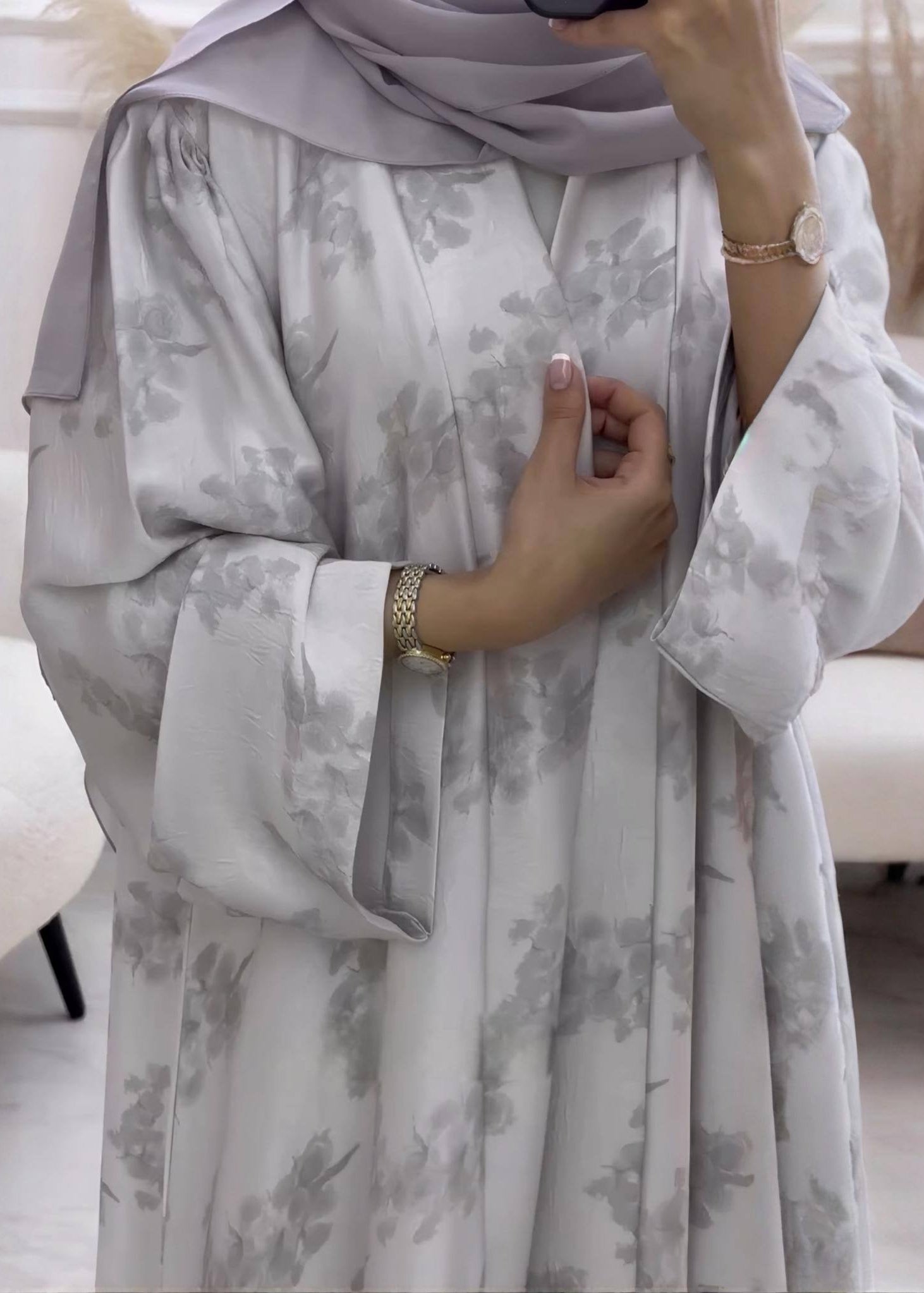 NURA DOUBLE SHRUG ABAYA | LIL LAVENDER