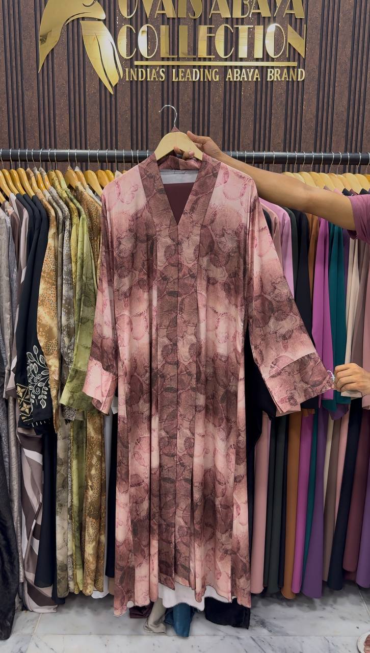 Velora Printed Kimono Abaya | SHADE-05