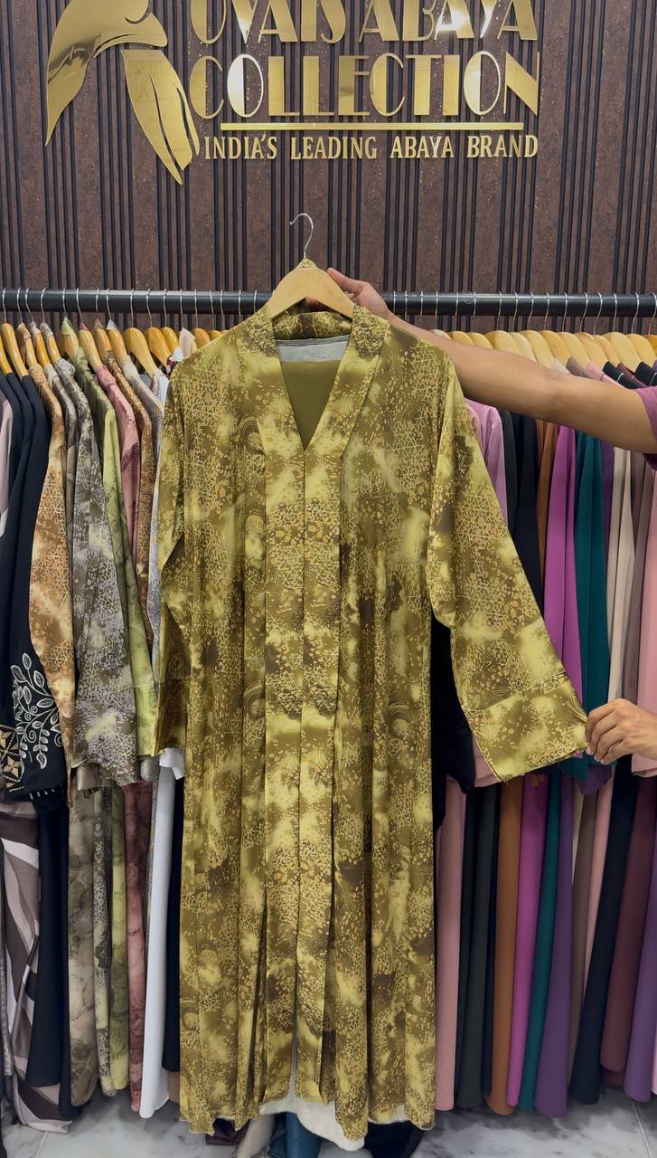 Velora Printed Kimono Abaya | SHADE-04