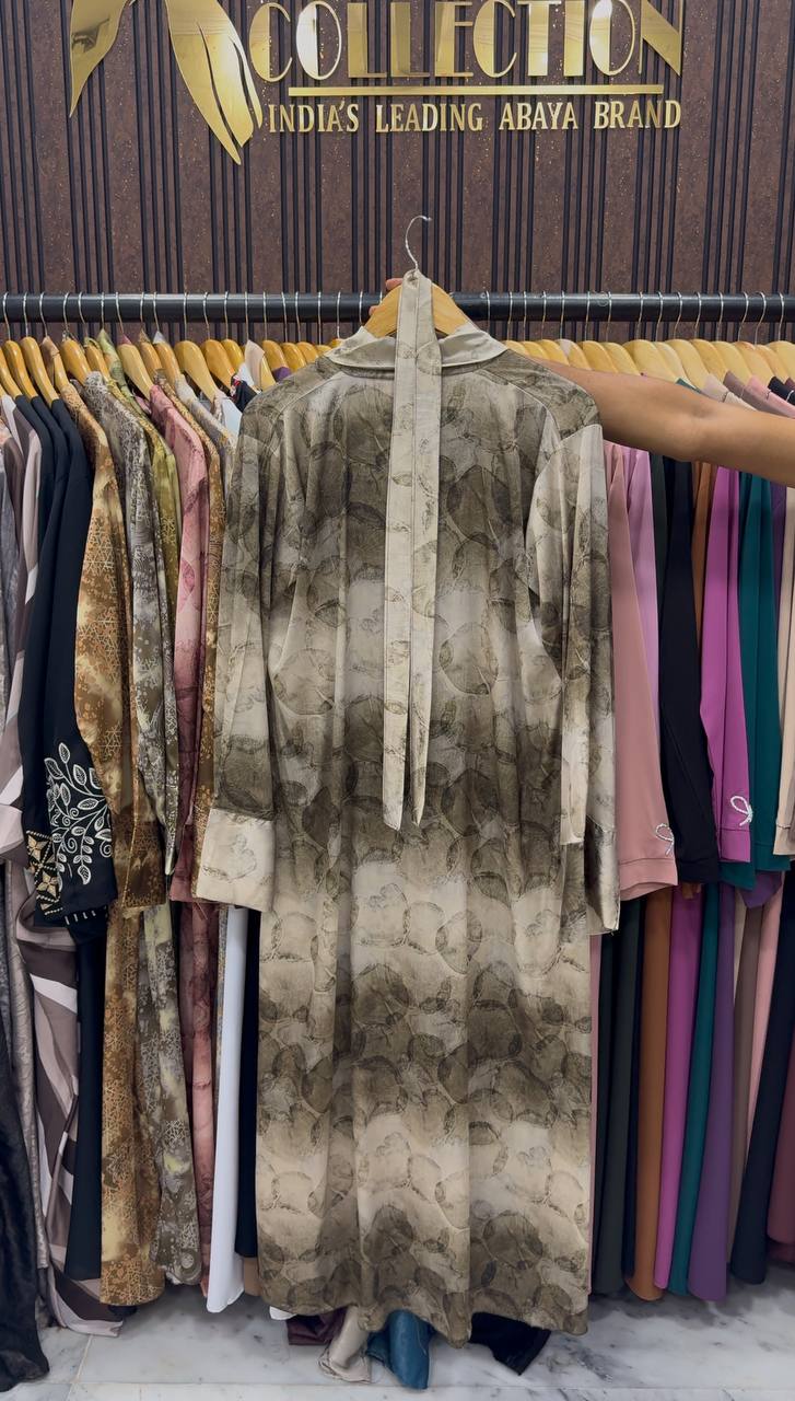 Velora Printed Kimono Abaya | SHADE-01