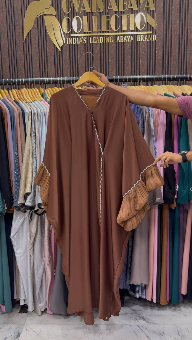 DUA ORGANZA SLEEVE ABAYA | COPPER