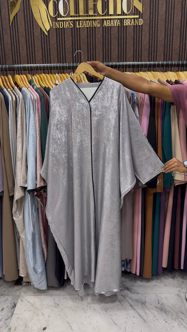 AMREEN SIMMER KAFTAN ABAYA | GRAY