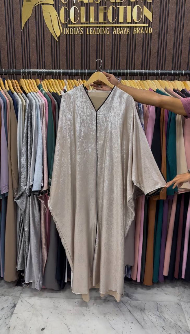 AMREEN SIMMER KAFTAN ABAYA | LITE NUDE