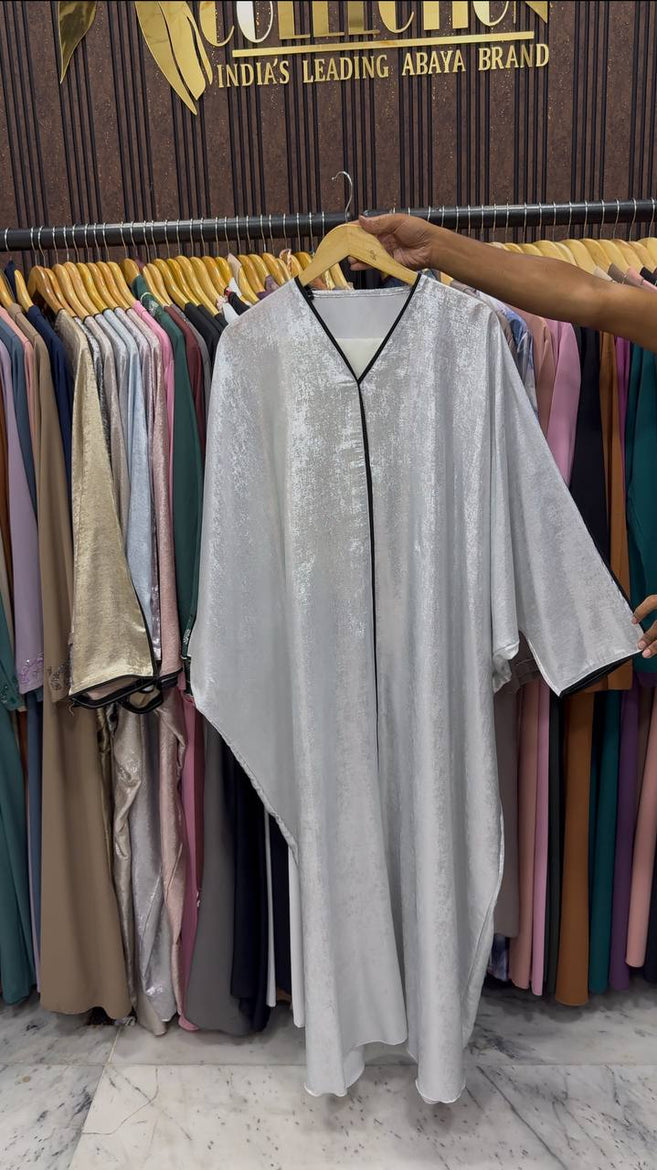 AMREEN SIMMER KAFTAN ABAYA | WHITE