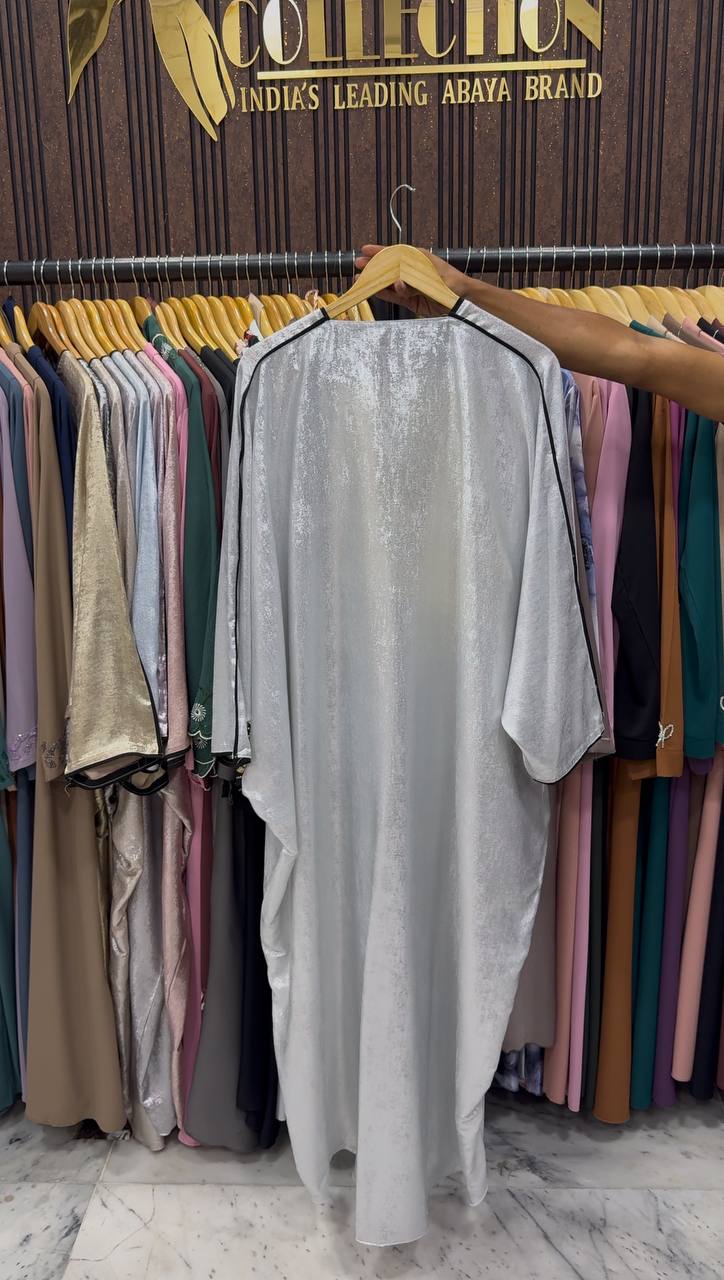 AMREEN SIMMER KAFTAN ABAYA | WHITE
