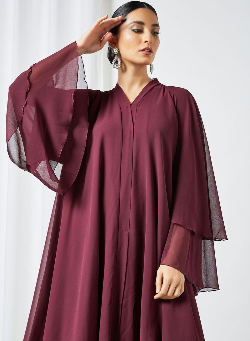 Demanded 3 layared Abaya ( MAROON )