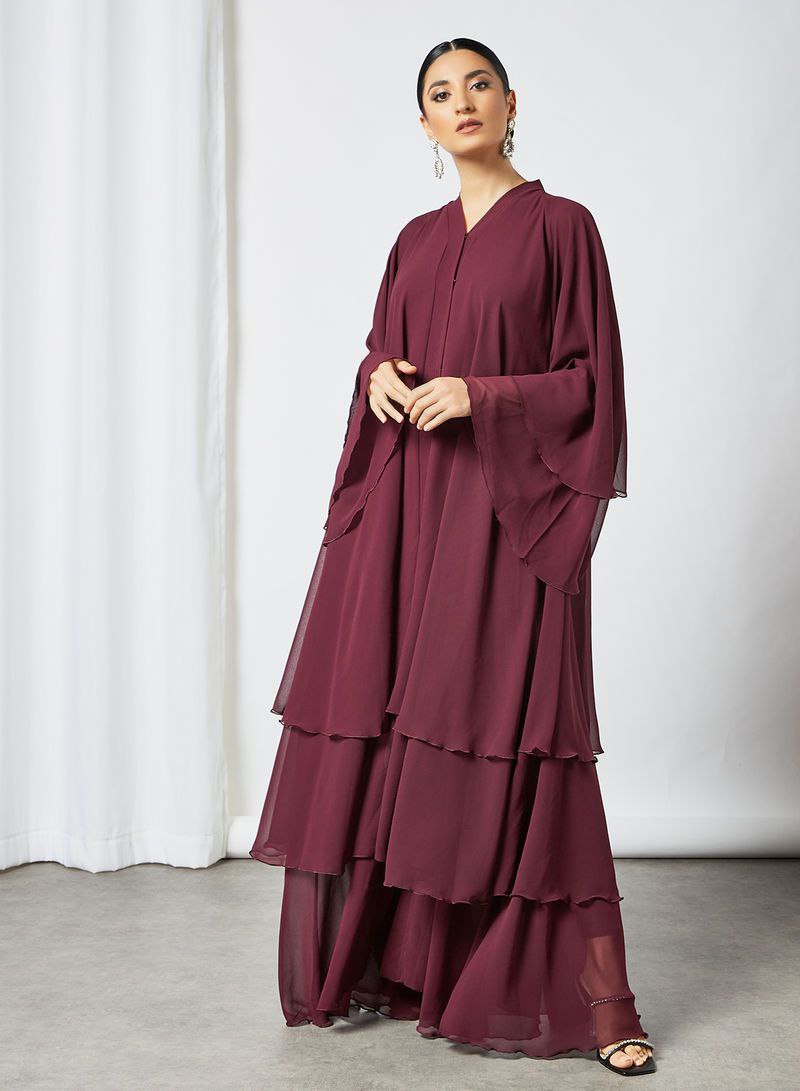 Demanded 3 layared Abaya ( MAROON )