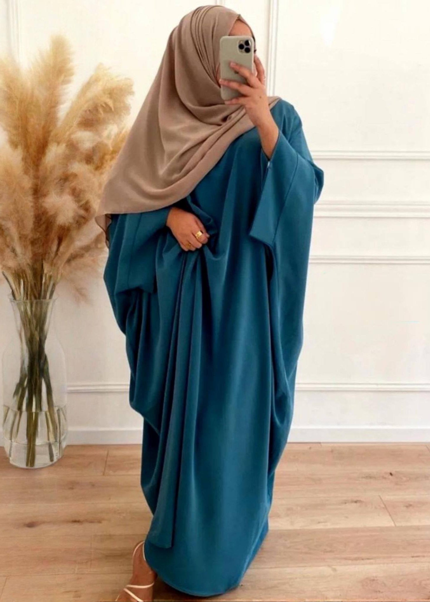 AREBIYAN KAFTAN ABAYA | FIROZEN TEAL