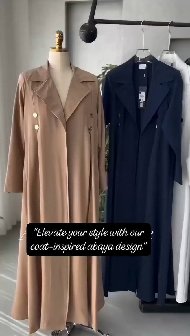 IZMAH COAT STYLE ABAYA | BEIGE