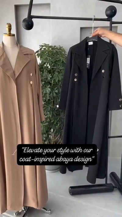IZMAH COAT STYLE ABAYA | BLACK