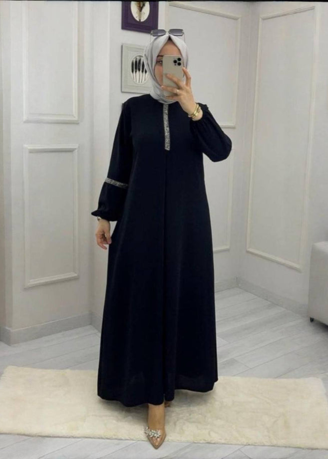 6001 - AASH BASIC ABAYA | BLACK