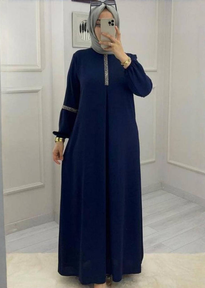 6001 - AASH BASIC ABAYA | ROYAL BLUE