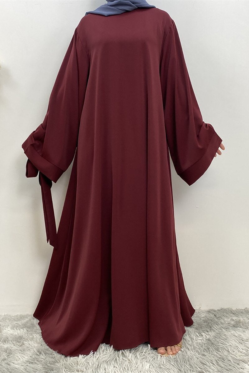 10IN  Daily Wear Basic Abaya - ( MAHROON )