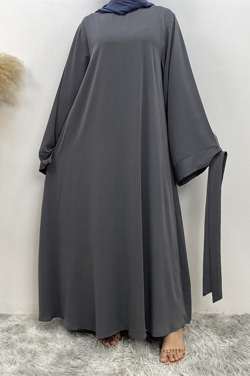 10IN  Daily Wear Basic Abaya - ( GRAY )