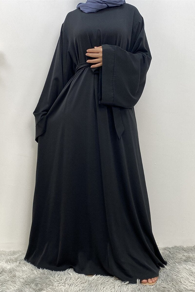 10IN  Daily Wear Basic Abaya  - ( BLACK )