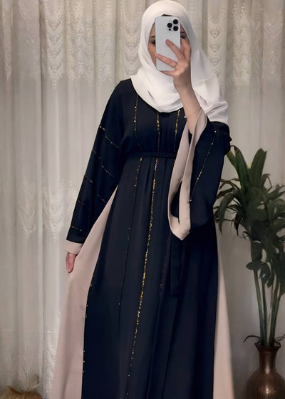 AL-ALINA FULLY CLOSED ABAYA | BLACK