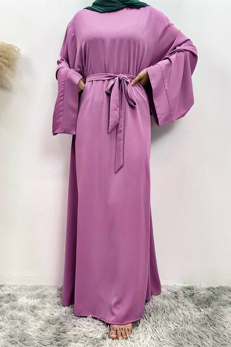 10IN  Daily Wear Basic Abaya - ( PINK )