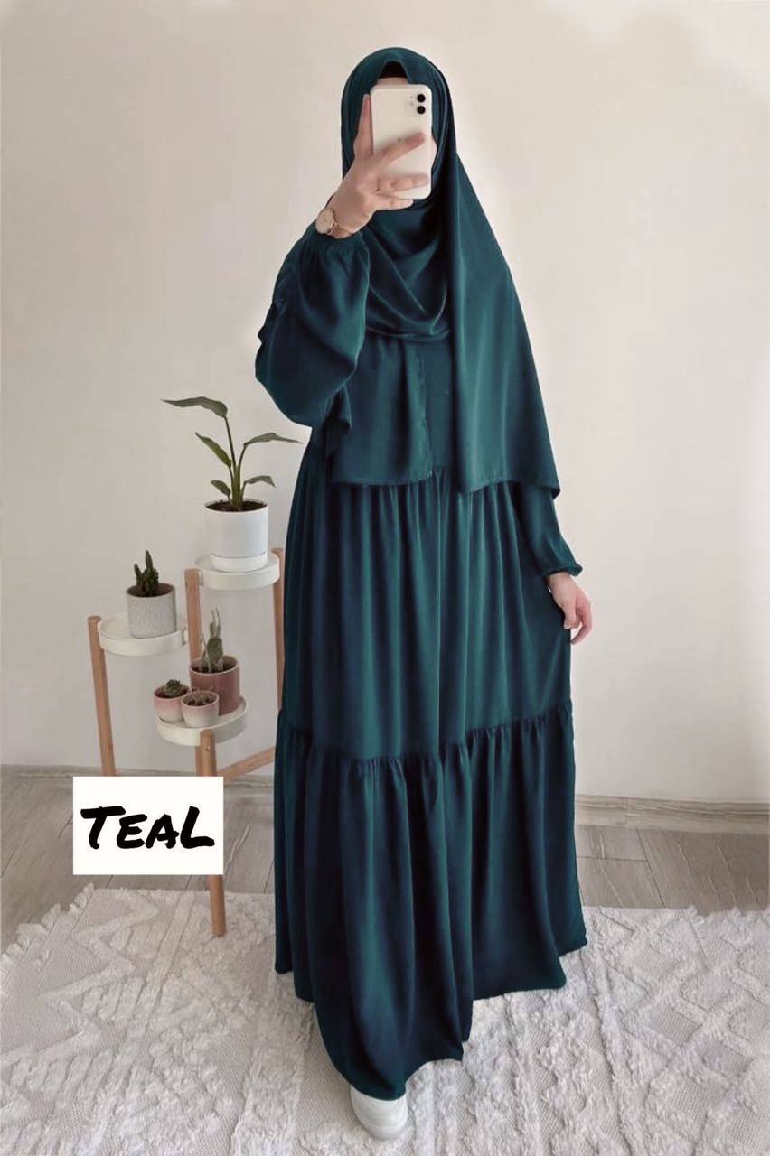 TUBA FRILL ABAYA | TEAL