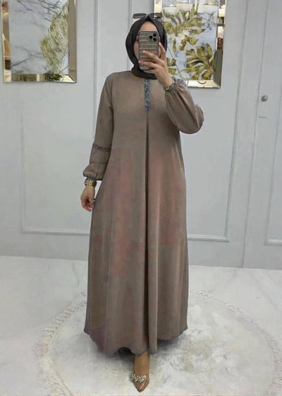 6001 - AASH BASIC ABAYA | GOLDEN
