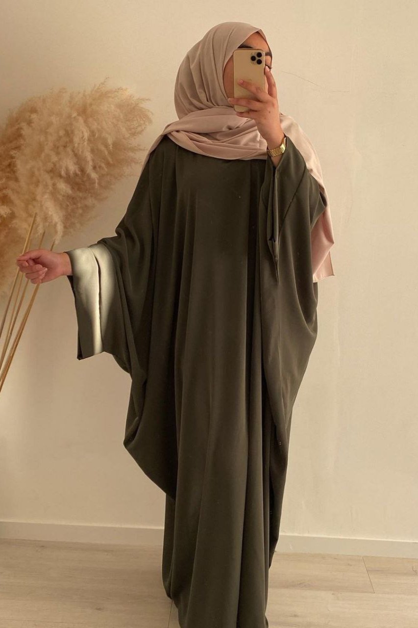 Arebiyan Kaftan Abaya ( NEW - OLIVE )