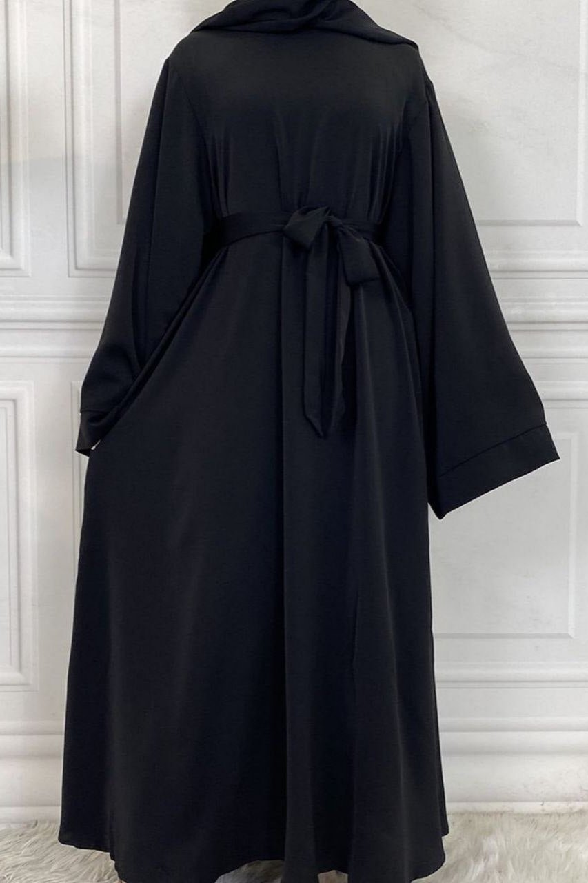 10IN  Daily Wear Basic Abaya  - ( BLACK )