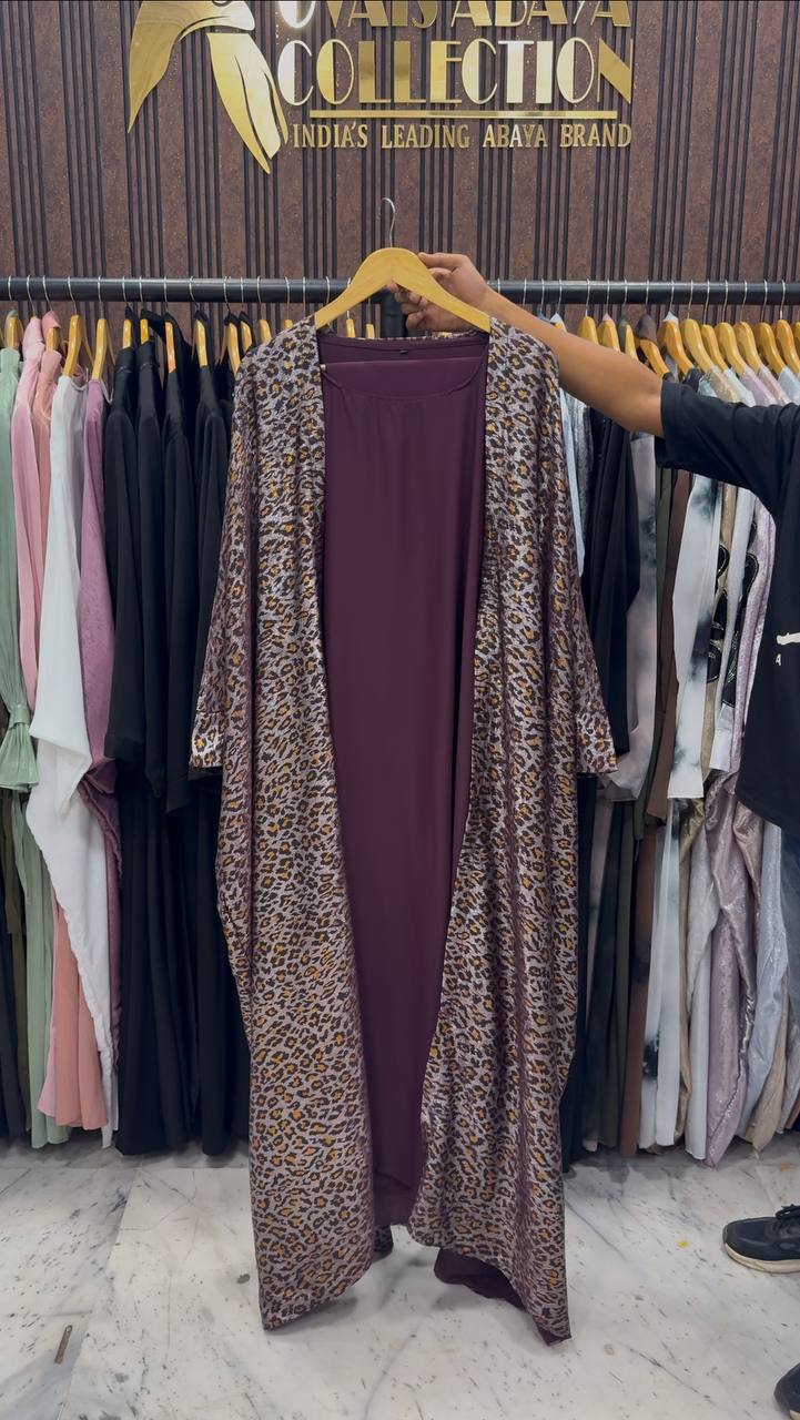 AZRAH KOREAN PRINT ABAYA | SHADE-17