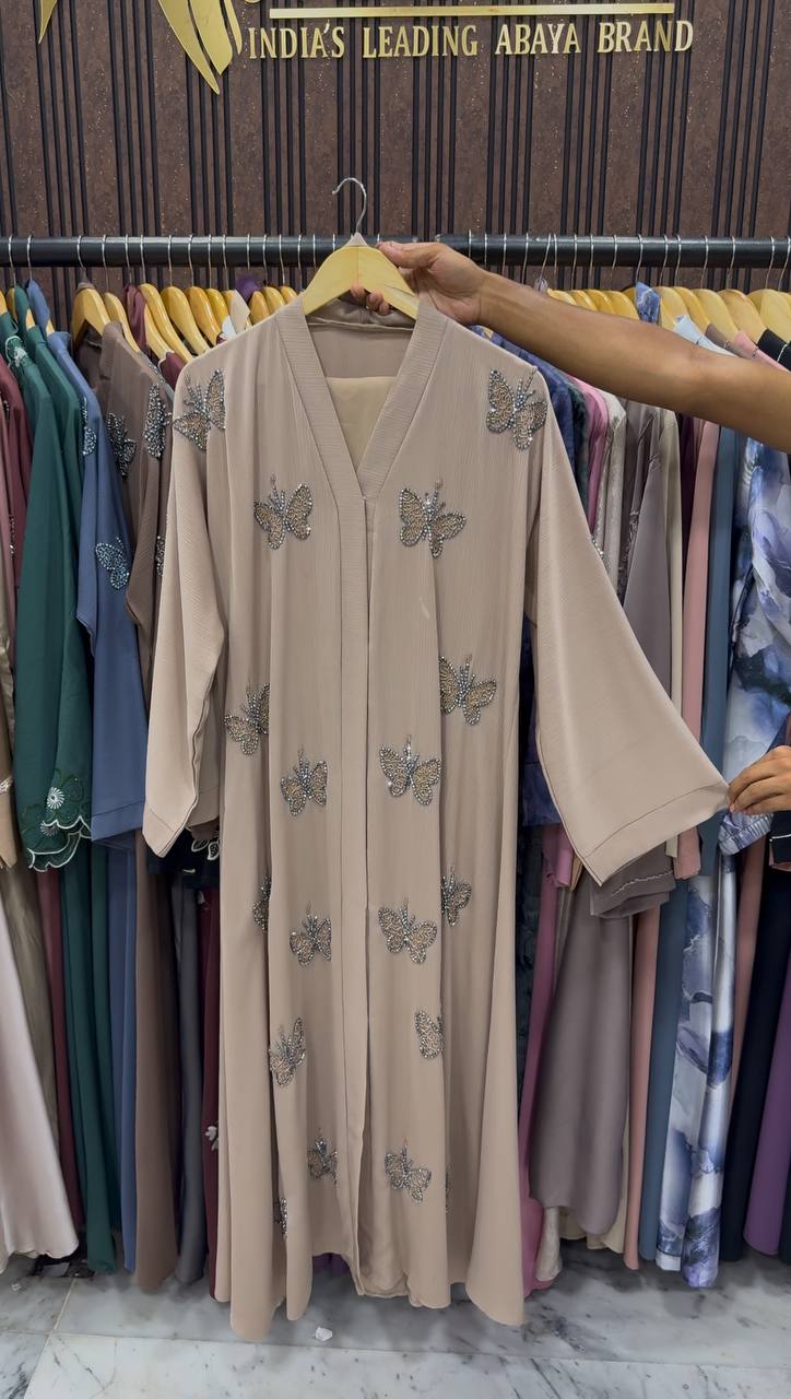 FAIRY FRONT OPEN ABAYA | NUDE