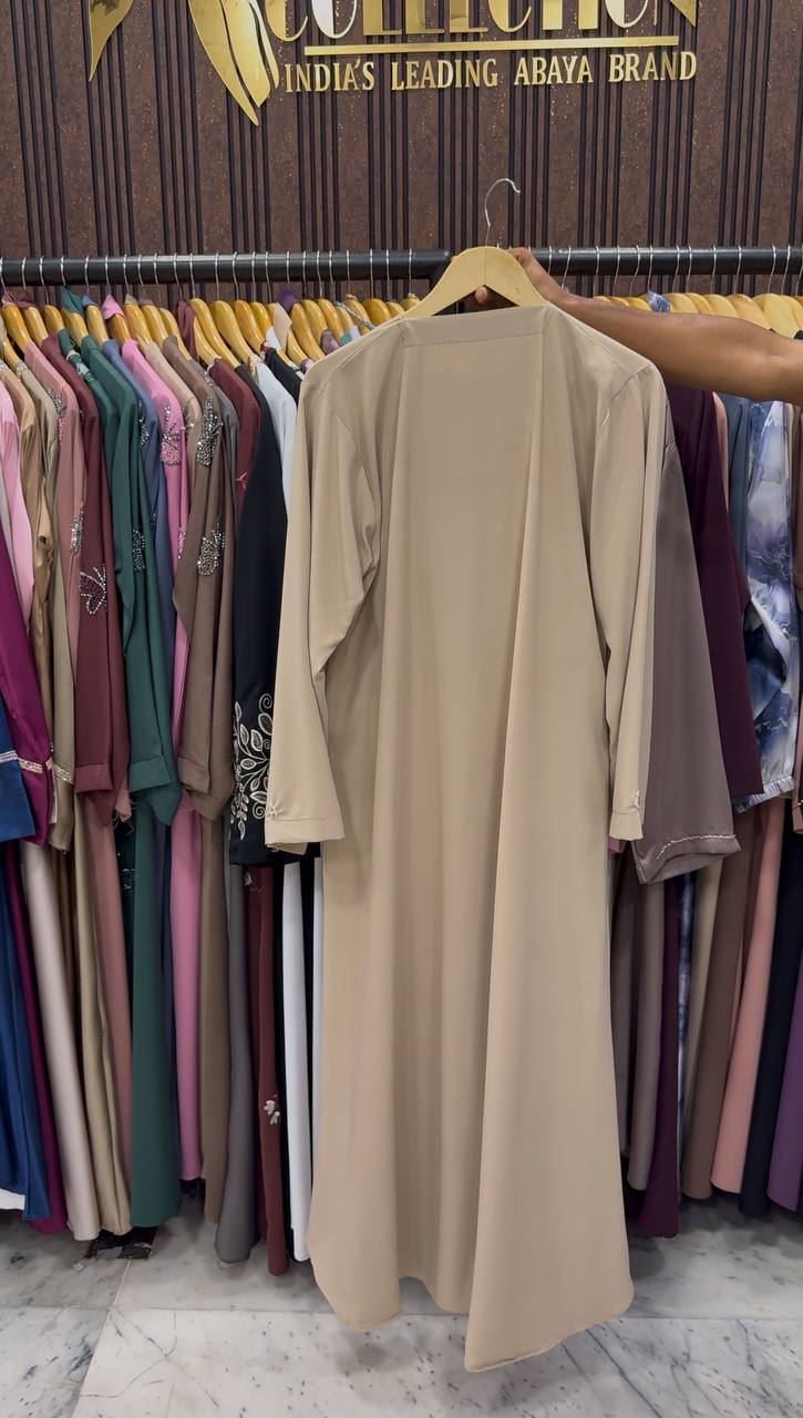 MEHAK FRONT OPEN ABAYA | NUDE