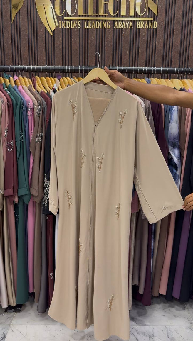 MEHAK FRONT OPEN ABAYA | NUDE