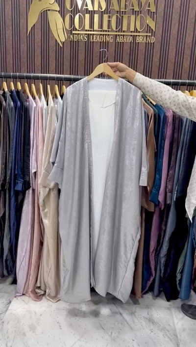 AL-HURIYA DOUBLE SHRUG ABAYA | GRAY