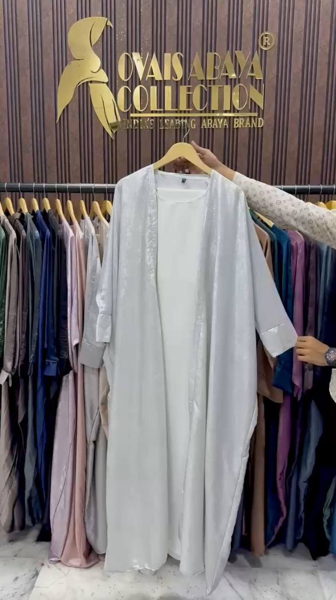 AL-HURIYA DOUBLE SHRUG ABAYA | WHITE