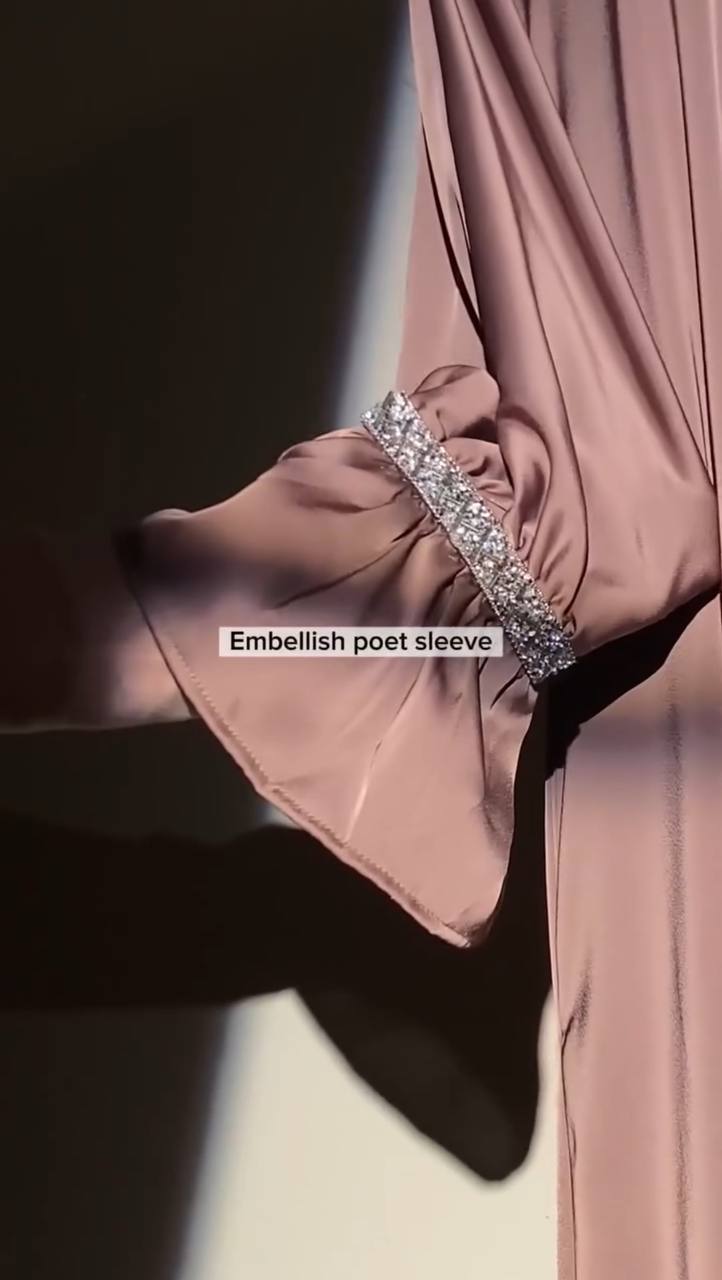 SAHARA DOUBLE SHRUG ABAYA | GHESTNUT LITE