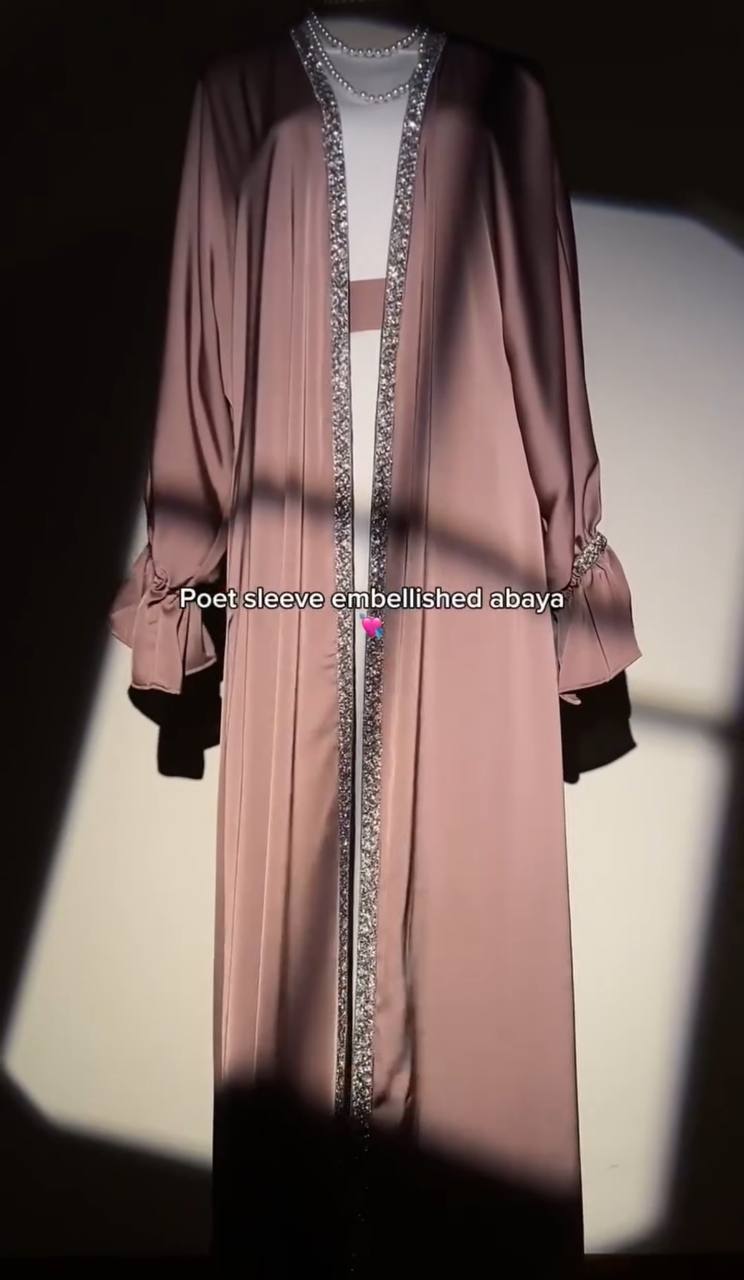SAHARA DOUBLE SHRUG ABAYA | GHESTNUT LITE