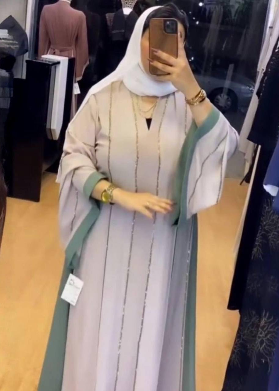 AL-ALINA FULLY CLOSED ABAYA | NUDE