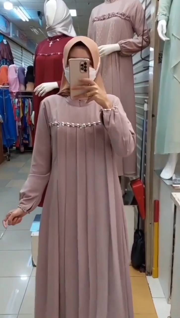 Layla Pink Plates Abaya 🩷 ( Limited - Stock )