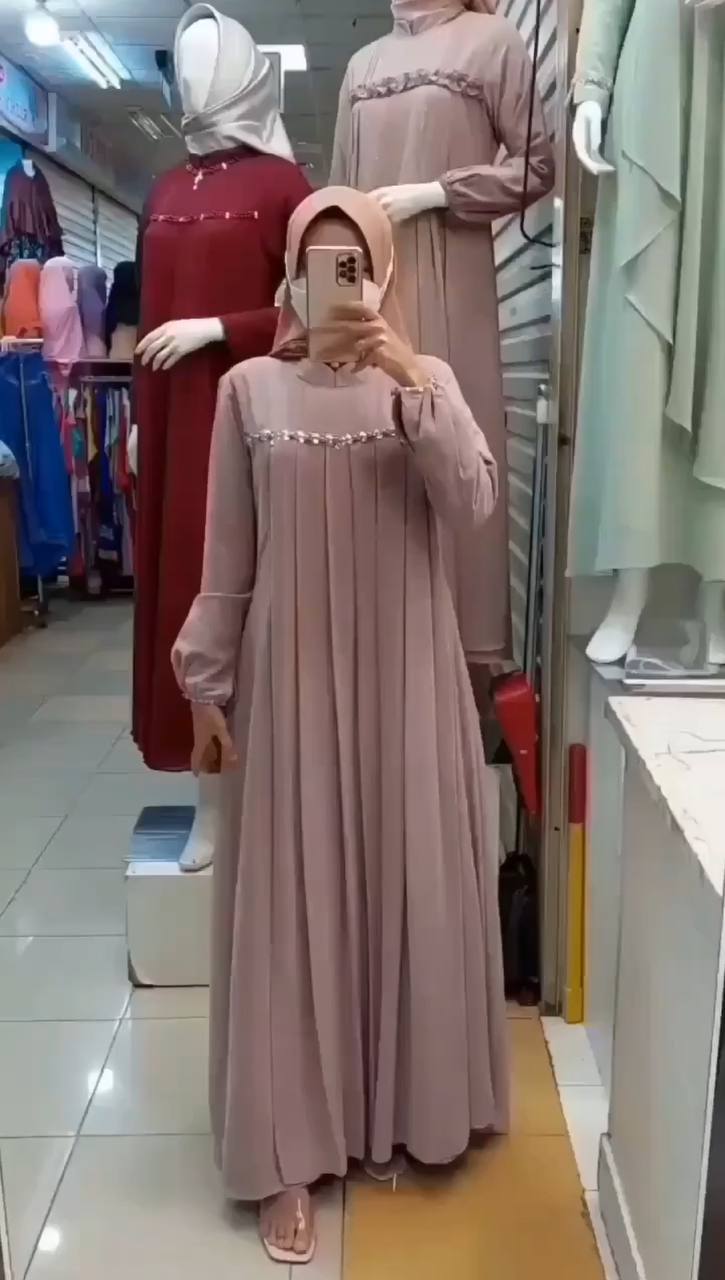 Layla Pink Plates Abaya 🩷 ( Limited - Stock )