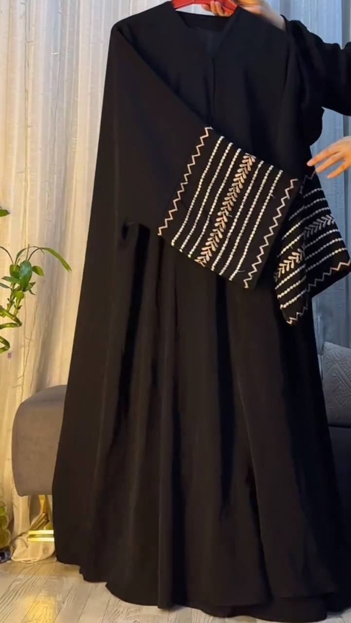 ANUSHAY FULLY CLOSED ABAYA | BLACK