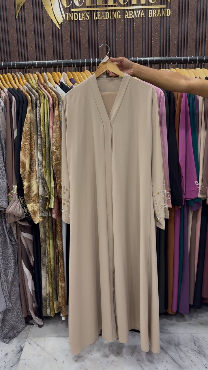 AL-KOUSAR HANDWORK ABAYA | LITE NUDE