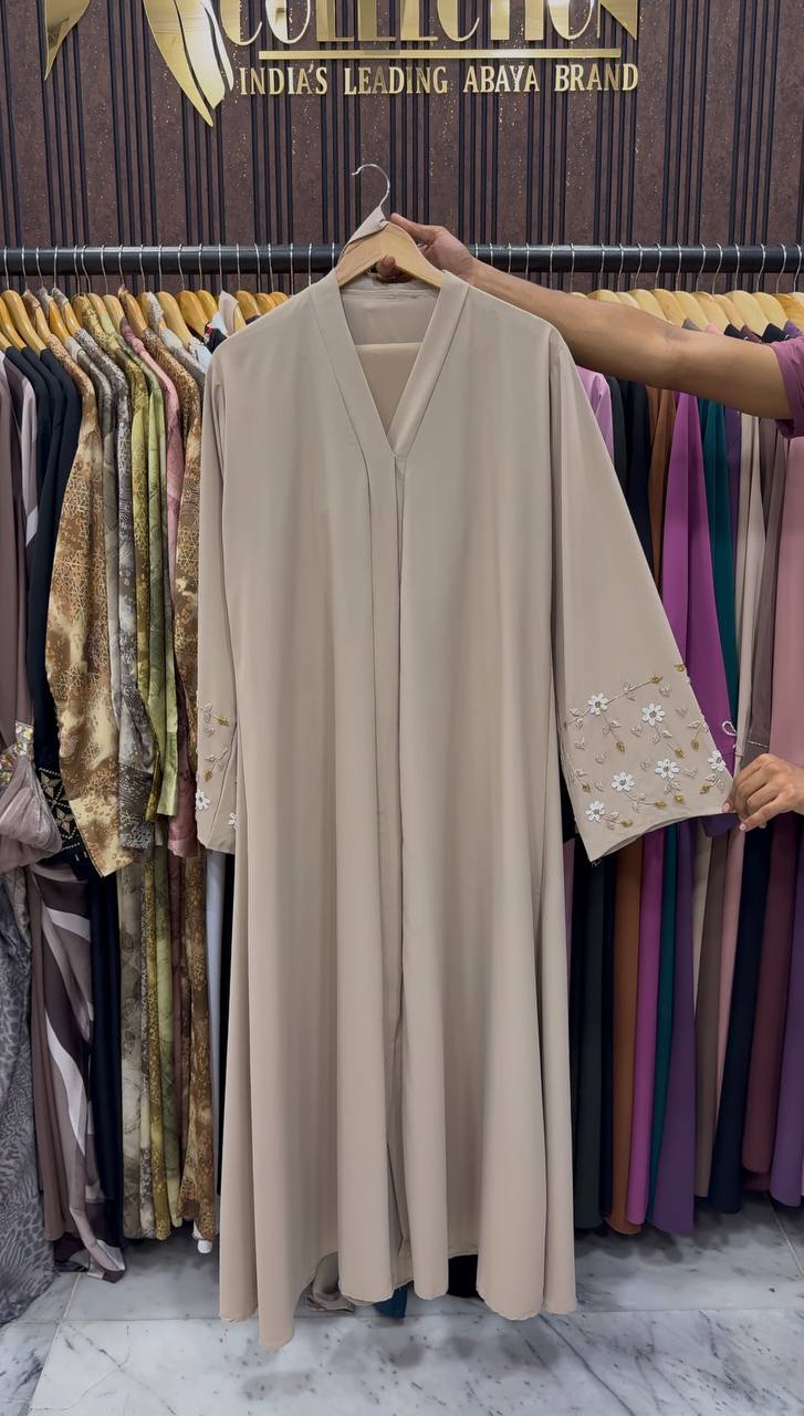 AL-KOUSAR HANDWORK ABAYA | LITE NUDE