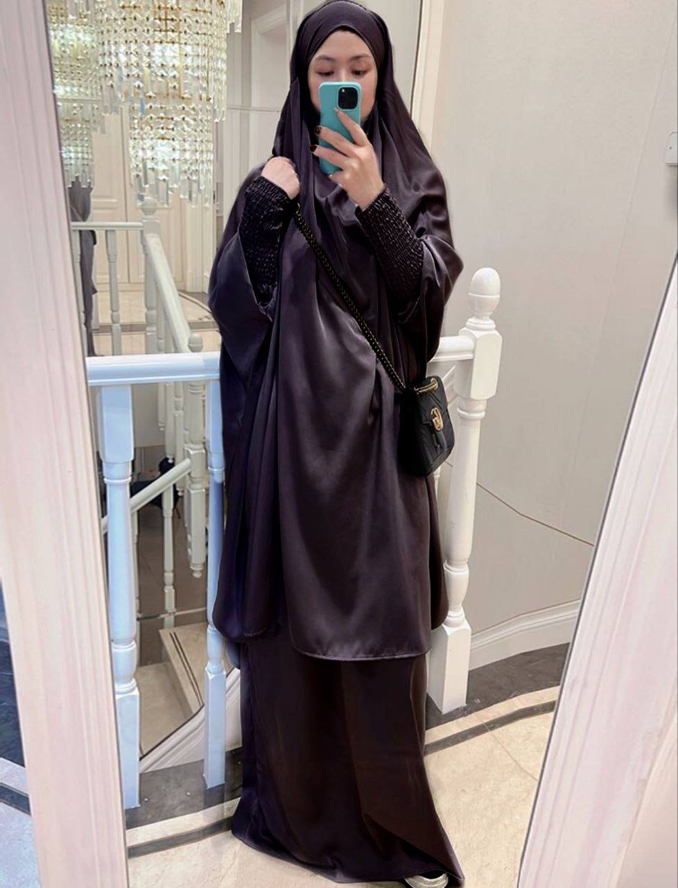 2 piece Jilbab with Skirt Best of Daily Wear - ( DARK GRAY )