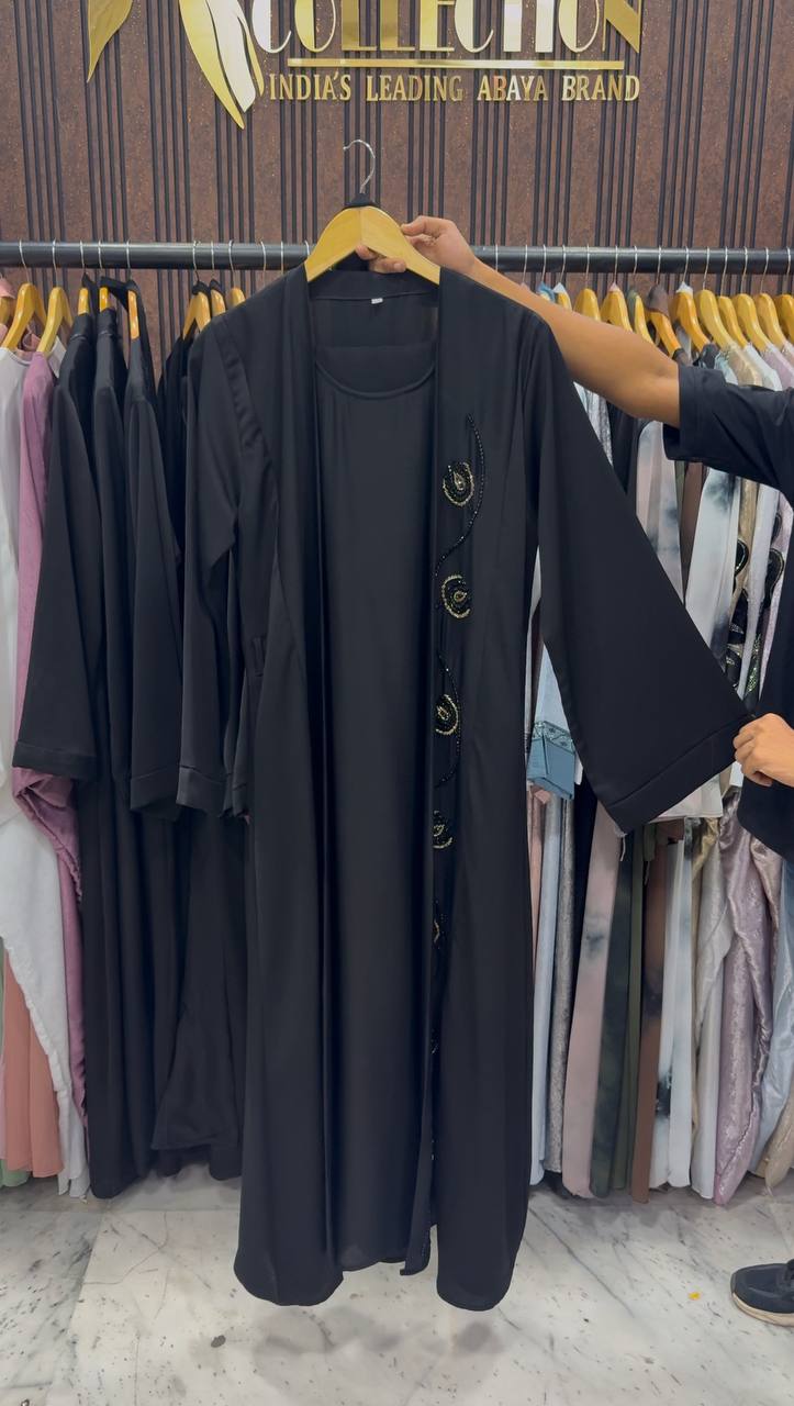 AL-ZOYA DOUBLE SHRUG BLAZER ABAYA | SHADE-01