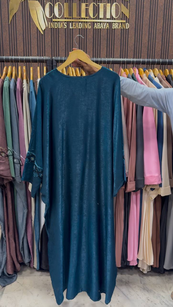 GULAFSHA HANDWORK ABAYA | TEAL