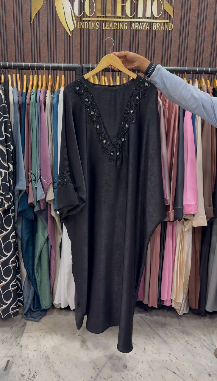 GULAFSHA HANDWORK ABAYA | BLACK