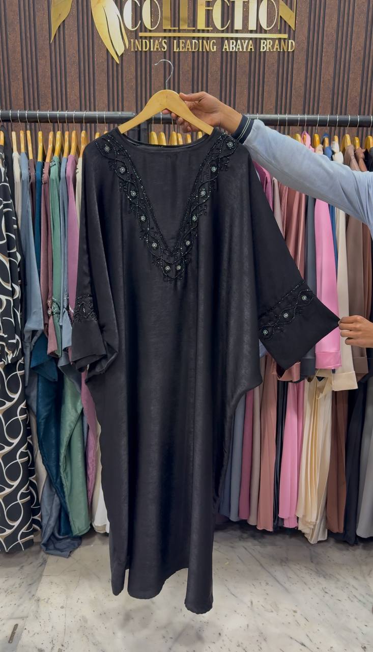 GULAFSHA HANDWORK ABAYA | BLACK